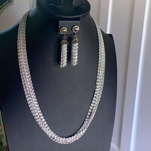 Vintage Celebrity 8-strand Silver Necklace Set, Signed
